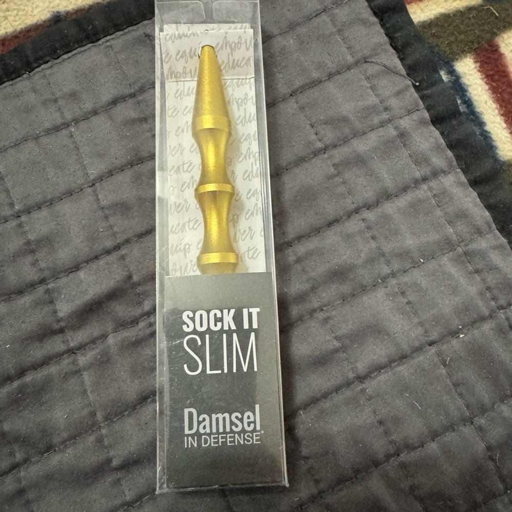 Damsel in Defense Gold Sock It Slim
